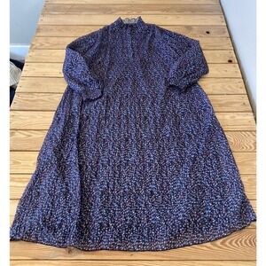 Rowe Mock Neck Midi Dress Size 14 Women’s Blue